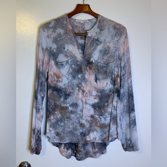 Young fabulous and broke tie dye long sleeve button down shirt tie dye S - Picture 3 of 8